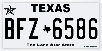 TX license plate BFZ6586
