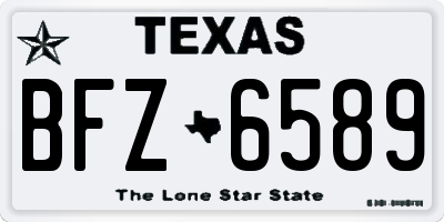 TX license plate BFZ6589