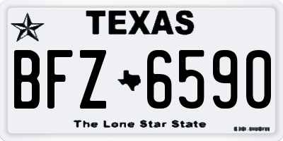 TX license plate BFZ6590