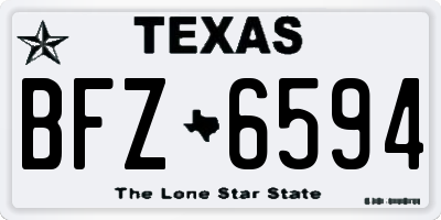 TX license plate BFZ6594