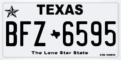 TX license plate BFZ6595