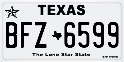 TX license plate BFZ6599