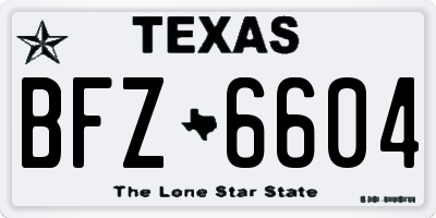 TX license plate BFZ6604