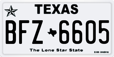 TX license plate BFZ6605