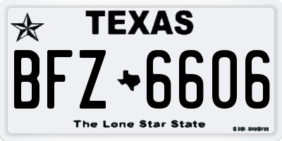 TX license plate BFZ6606