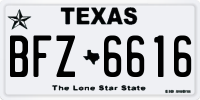 TX license plate BFZ6616