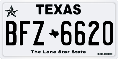 TX license plate BFZ6620