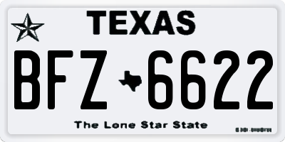 TX license plate BFZ6622