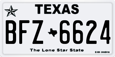 TX license plate BFZ6624
