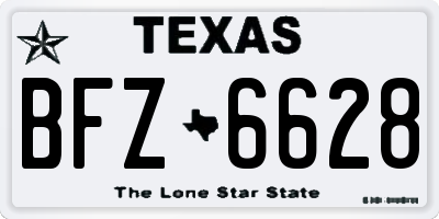 TX license plate BFZ6628