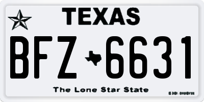 TX license plate BFZ6631