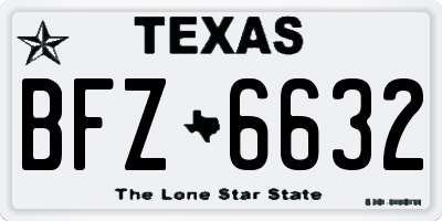 TX license plate BFZ6632