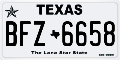 TX license plate BFZ6658