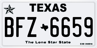 TX license plate BFZ6659