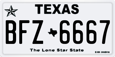 TX license plate BFZ6667