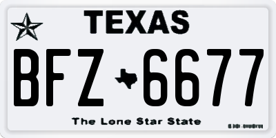 TX license plate BFZ6677