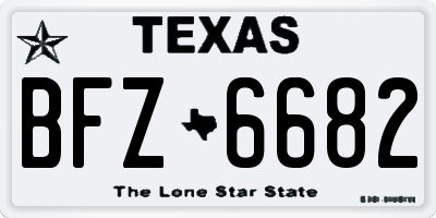 TX license plate BFZ6682