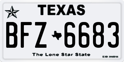 TX license plate BFZ6683