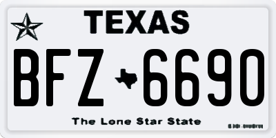 TX license plate BFZ6690