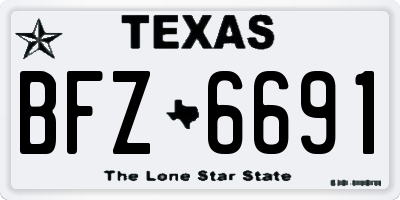 TX license plate BFZ6691
