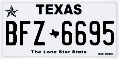 TX license plate BFZ6695