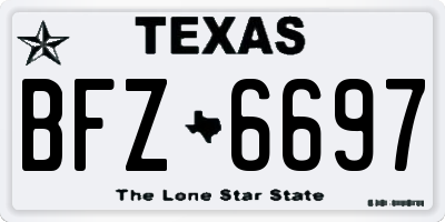 TX license plate BFZ6697