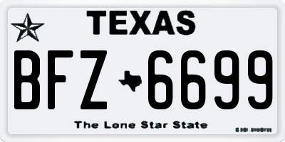 TX license plate BFZ6699