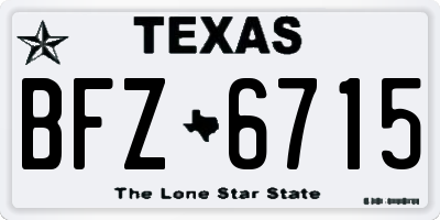 TX license plate BFZ6715