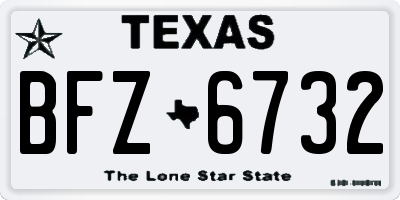 TX license plate BFZ6732