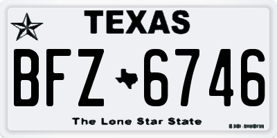 TX license plate BFZ6746