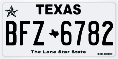 TX license plate BFZ6782