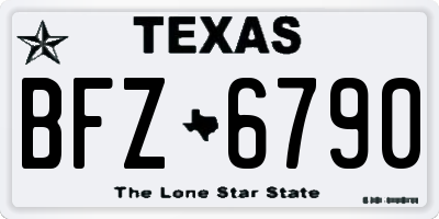 TX license plate BFZ6790