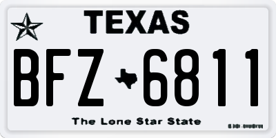 TX license plate BFZ6811