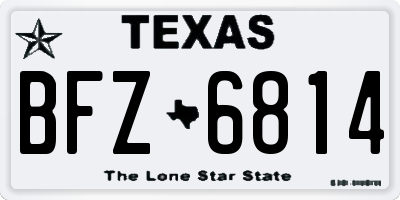 TX license plate BFZ6814