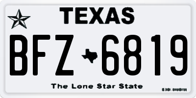 TX license plate BFZ6819