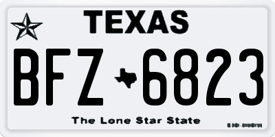 TX license plate BFZ6823