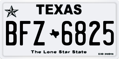 TX license plate BFZ6825