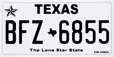 TX license plate BFZ6855