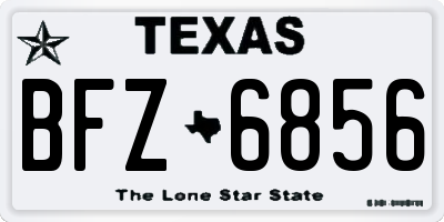 TX license plate BFZ6856