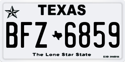 TX license plate BFZ6859