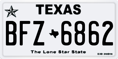 TX license plate BFZ6862