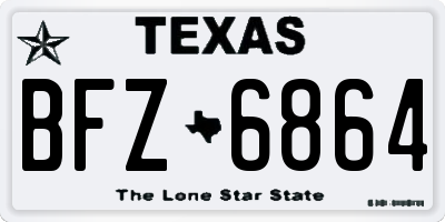 TX license plate BFZ6864
