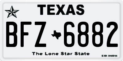 TX license plate BFZ6882