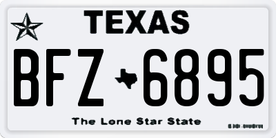TX license plate BFZ6895
