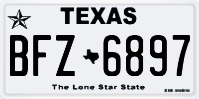TX license plate BFZ6897