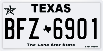 TX license plate BFZ6901