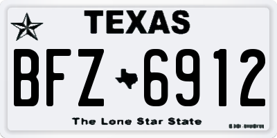 TX license plate BFZ6912