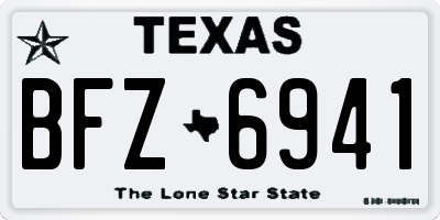 TX license plate BFZ6941