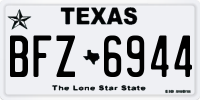TX license plate BFZ6944