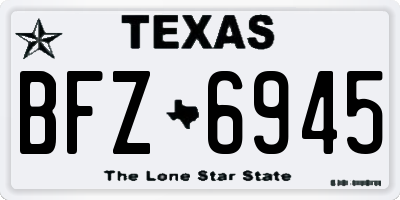 TX license plate BFZ6945